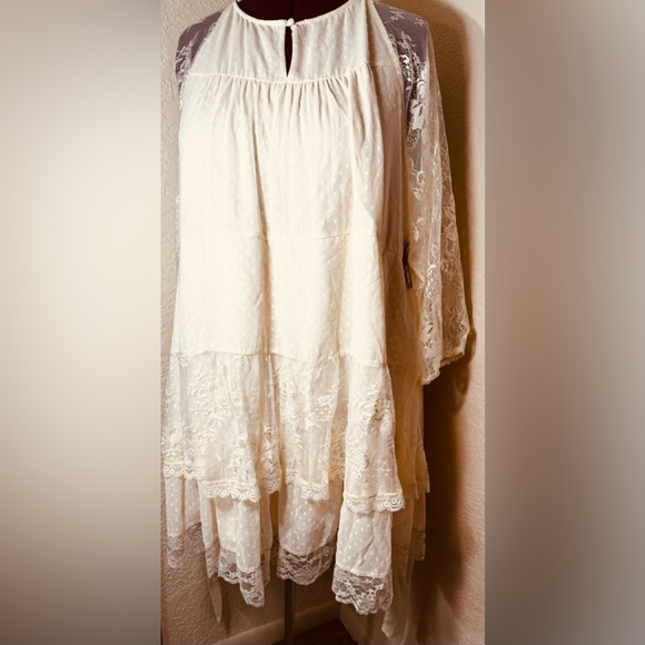 $90 ⭐️ NEW Sz 4x 26 Festi for Torrid Lace Clip Tiered Bohemian Dress - Picture 11 of 13